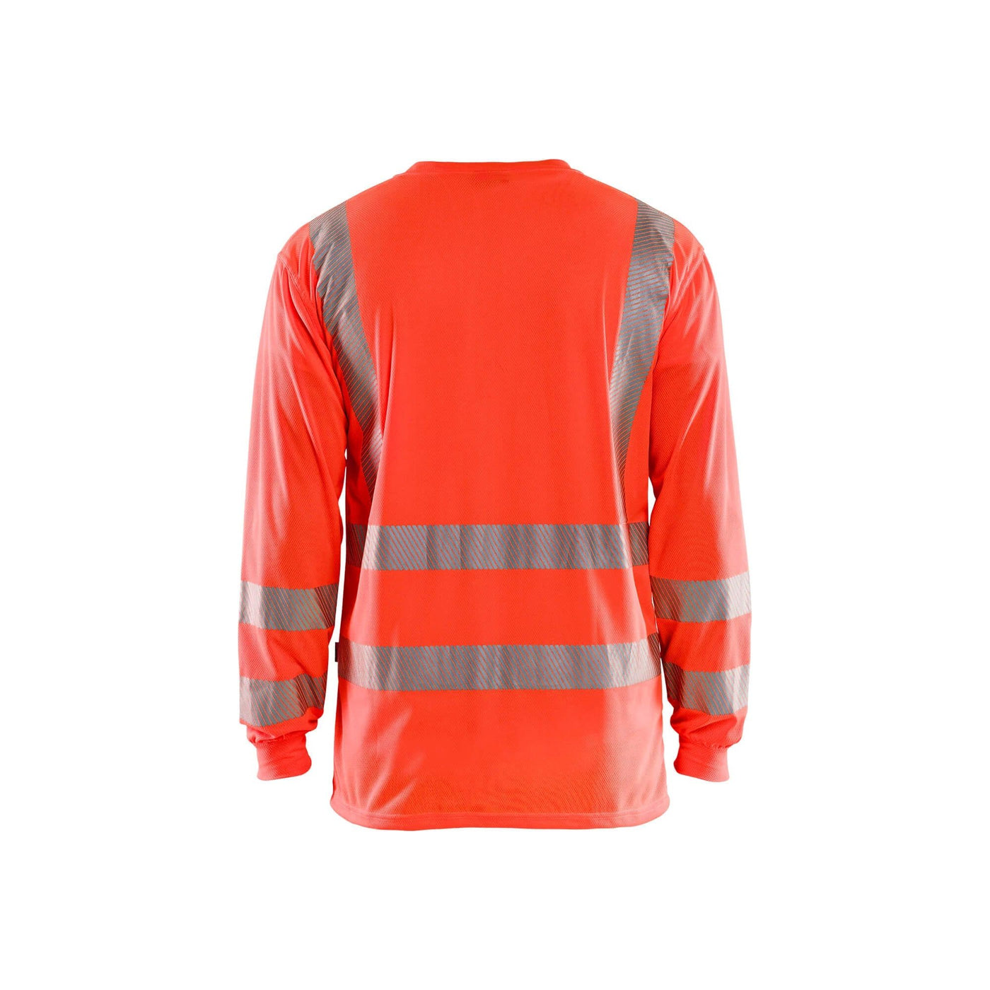 Blaklader 33851013 Hi-Vis Long-Sleeve T-Shirt Hi-Vis Red Rear #colour_hi-vis-red