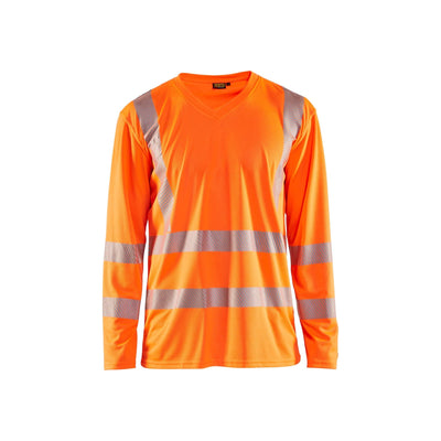 Blaklader 33851013 Hi-Vis Long-Sleeve T-Shirt Orange Main #colour_orange