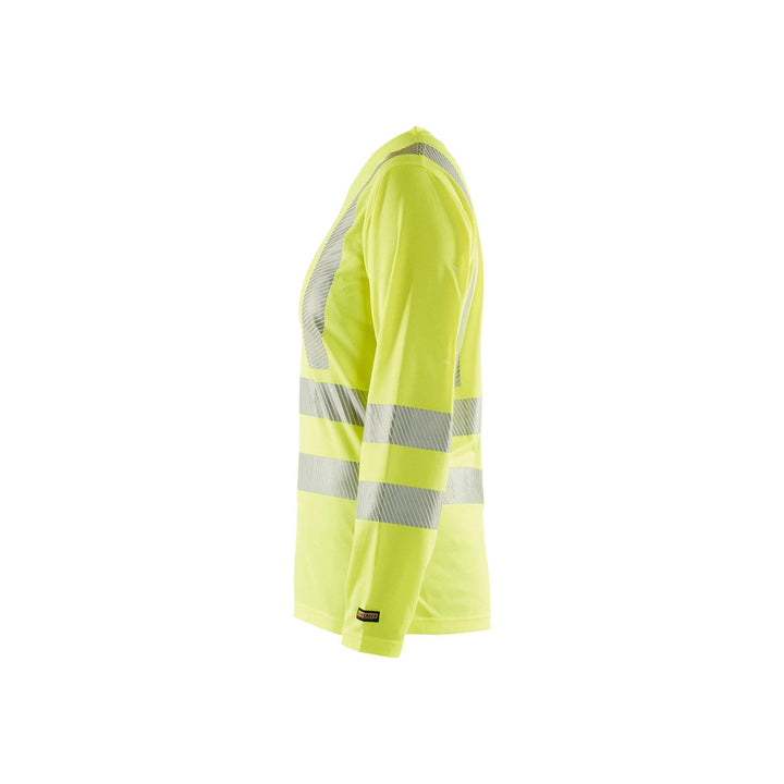 Blaklader 34851013 Hi-Vis Long-Sleeve T-Shirt Hi-Vis Yellow Left #colour_yellow