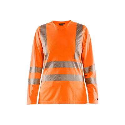 Blaklader 34851013 Hi-Vis Long-Sleeve T-Shirt Orange Main #colour_orange