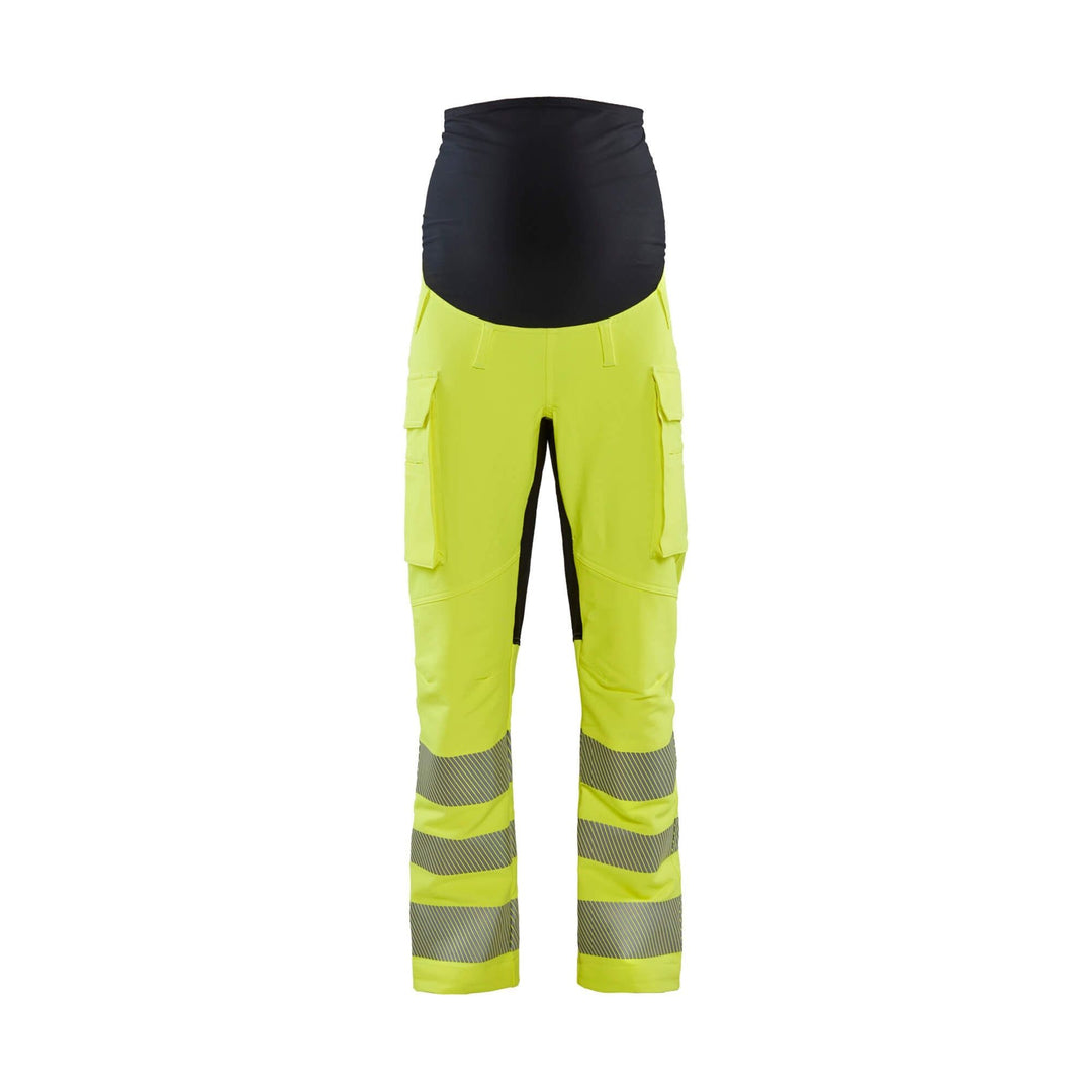 Blaklader 71001642 Hi-Vis Maternity Trousers 4-Way-Stretch Yellow/Black Main #colour_yellow-black