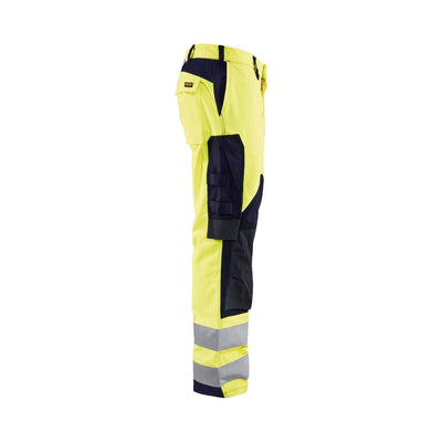 Blaklader 15881512 Hi-Vis Multinorm Trousers Flame-Retardant Yellow/Navy Blue Right #colour_yellow-navy-blue