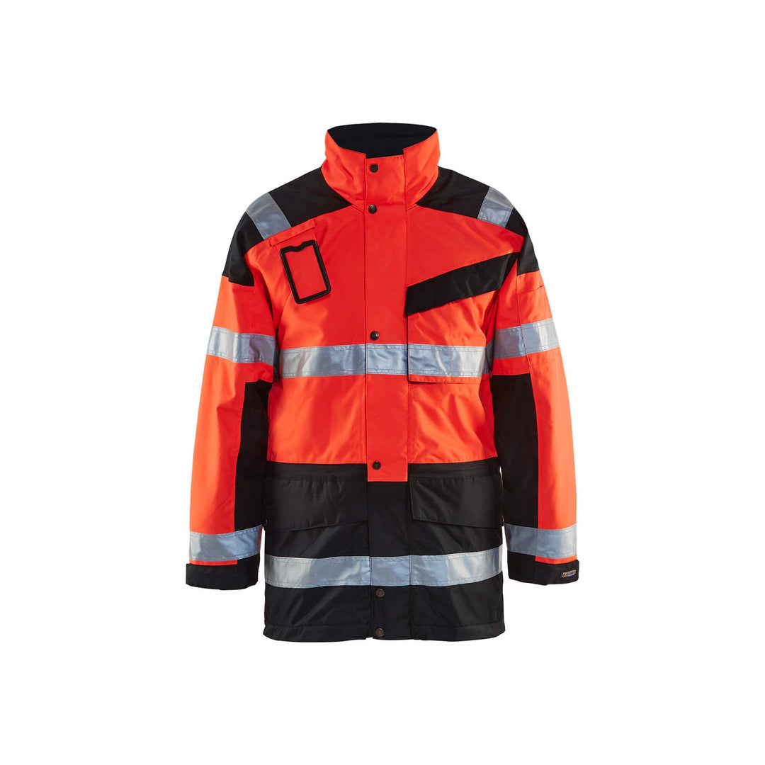 Blaklader 44261997 Hi-Vis Parka Jacket Red/Black Main #colour_red-black