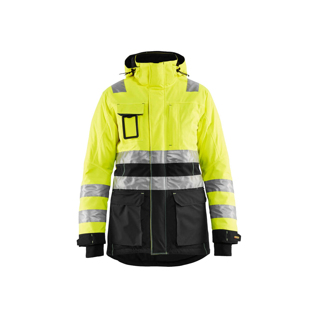 Blaklader 44721987 Hi-Vis Parka Jacket Yellow/Black Main #colour_yellow-black