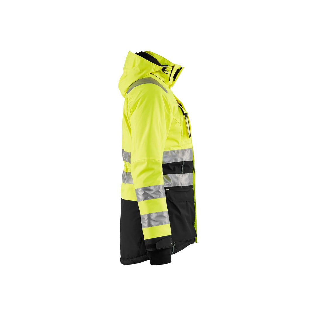 Blaklader 44721987 Hi-Vis Parka Jacket Yellow/Black Right #colour_yellow-black