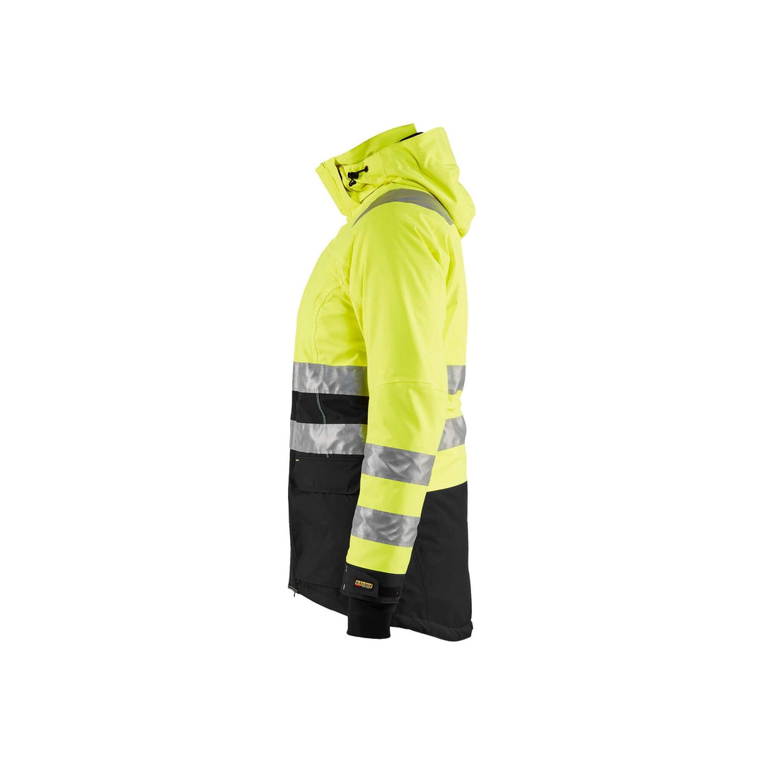 Blaklader 44721987 Hi-Vis Parka Jacket Yellow/Black Left #colour_yellow-black