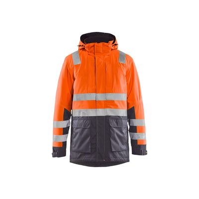 Blaklader 44951987 Hi-Vis Parka Jacket Hi-Vis Orange/Mid Grey Main #colour_hi-vis-orange-mid-grey