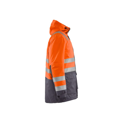 Blaklader 44951987 Hi-Vis Parka Jacket Hi-Vis Orange/Mid Grey Right #colour_hi-vis-orange-mid-grey