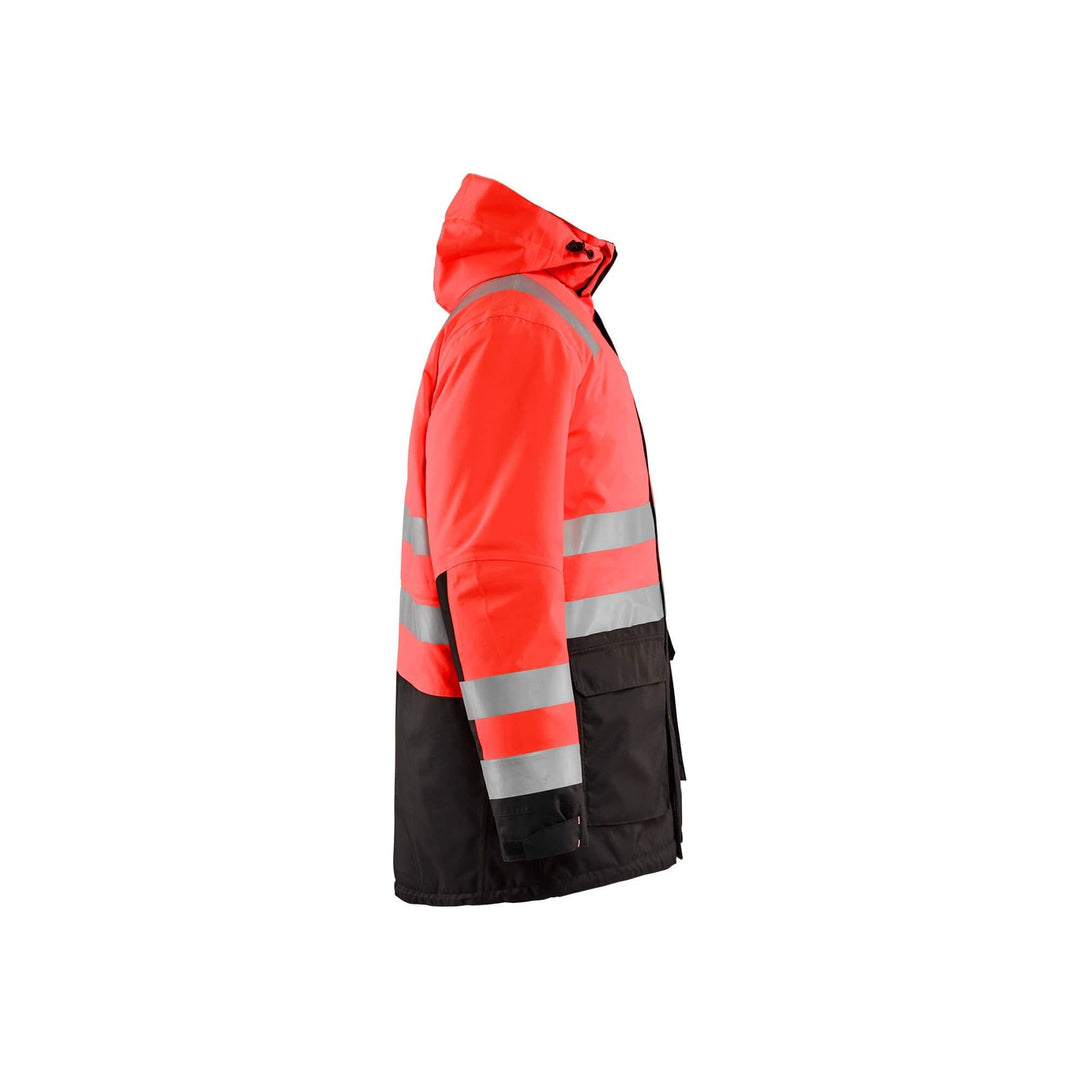 Blaklader 44951987 Hi-Vis Parka Jacket Red/Black Right #colour_red-black