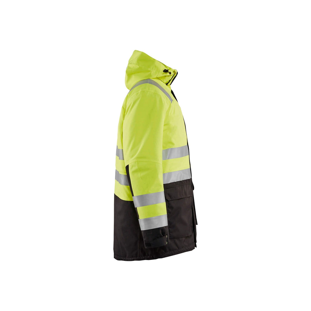 Blaklader 44951987 Hi-Vis Parka Jacket Yellow/Black Right #colour_yellow-black