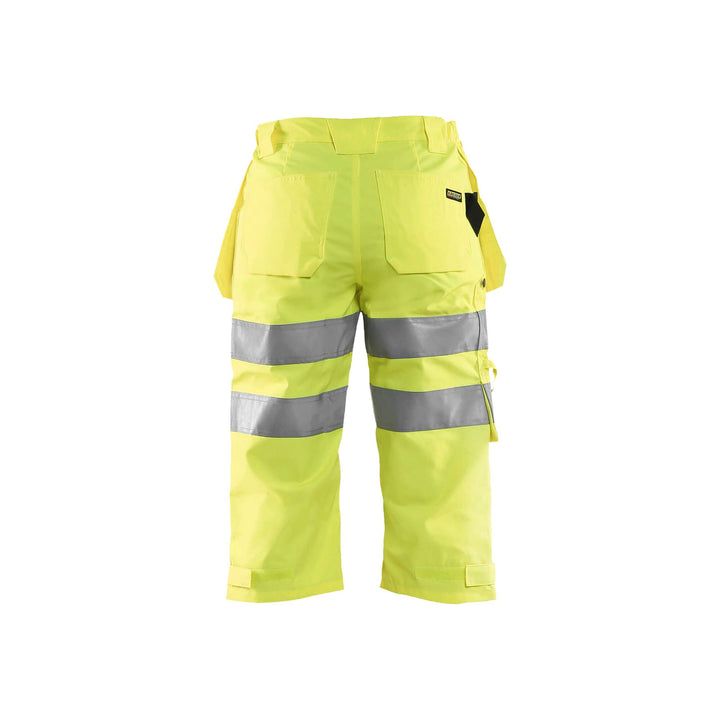 Blaklader 71391811 Hi-Vis Pirate Shorts Hi-Vis Yellow Rear #colour_yellow