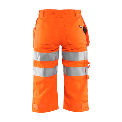 Blaklader 71391811 Hi-Vis Pirate Shorts Orange Rear #colour_orange