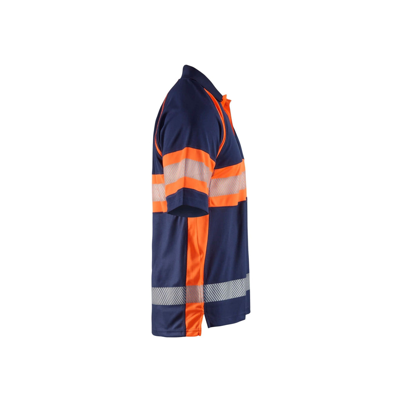 Blaklader 33381051 Hi-Vis Polo Shirt Navy Blue/Orange Right #colour_navy-blue-orange
