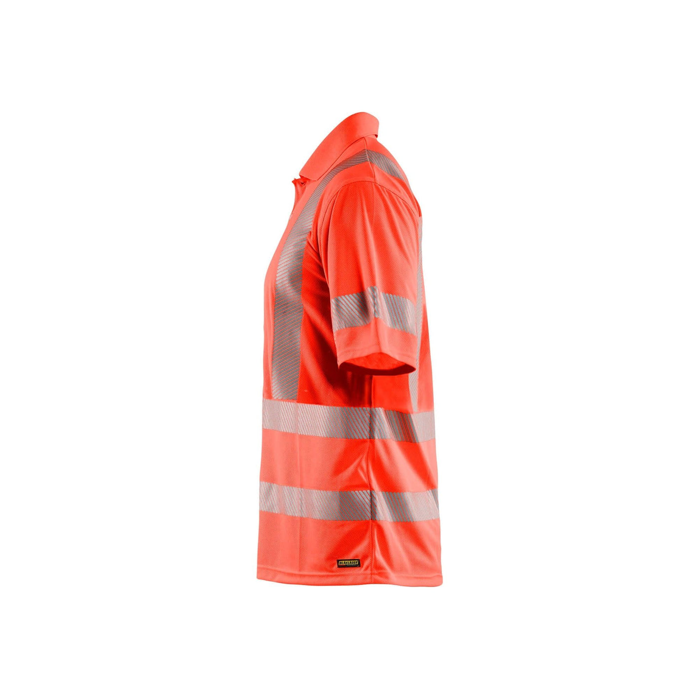 Blaklader 34281013 Hi-Vis Polo Shirt Anti-Odour UV Protection Hi-Vis Red Left #colour_hi-vis-red
