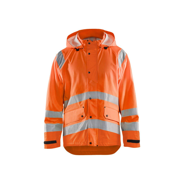 Blaklader 43232000 Hi-Vis Rain Jacket Orange Main #colour_orange