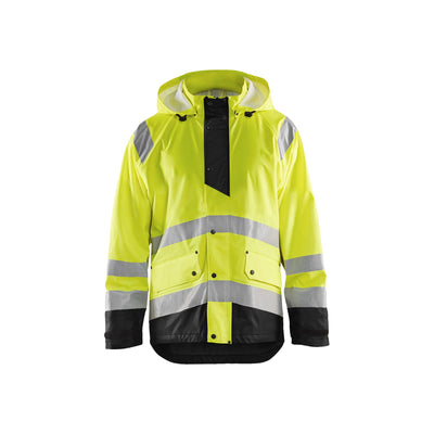 Blaklader 43232000 Hi-Vis Rain Jacket Yellow/Black Main #colour_yellow-black