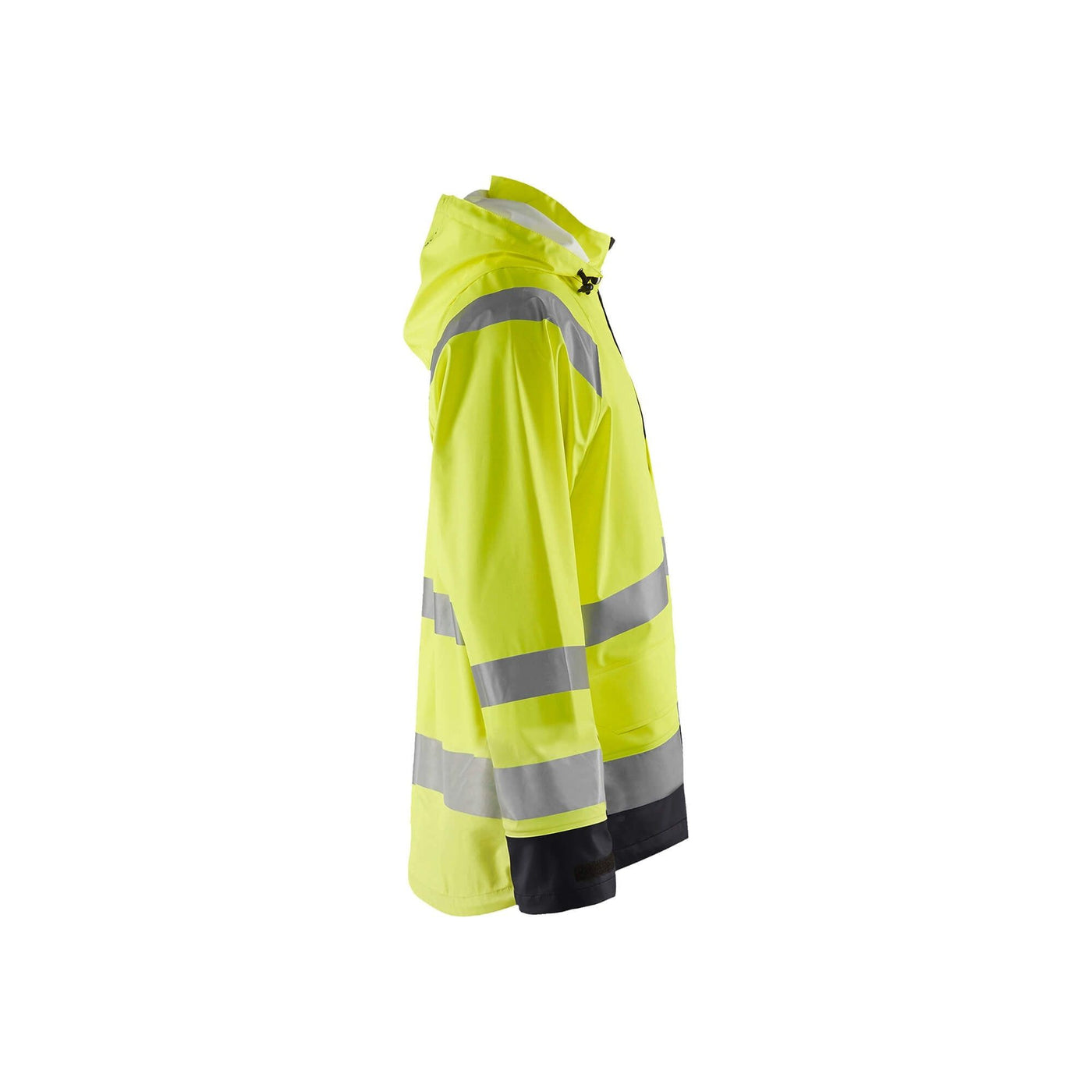 Blaklader 43232000 Hi-Vis Rain Jacket Yellow/Black Right #colour_yellow-black