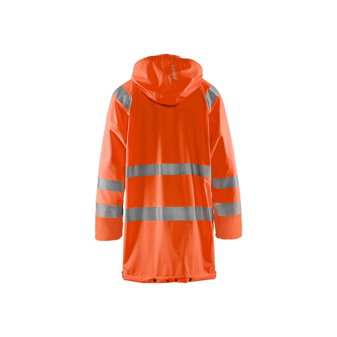 Blaklader 43242000 Hi-Vis Rain Jacket Orange Rear #colour_orange
