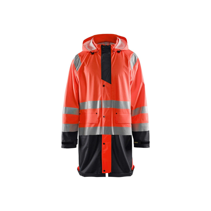 Blaklader 43242000 Hi-Vis Rain Jacket Red/Black Main #colour_red-black