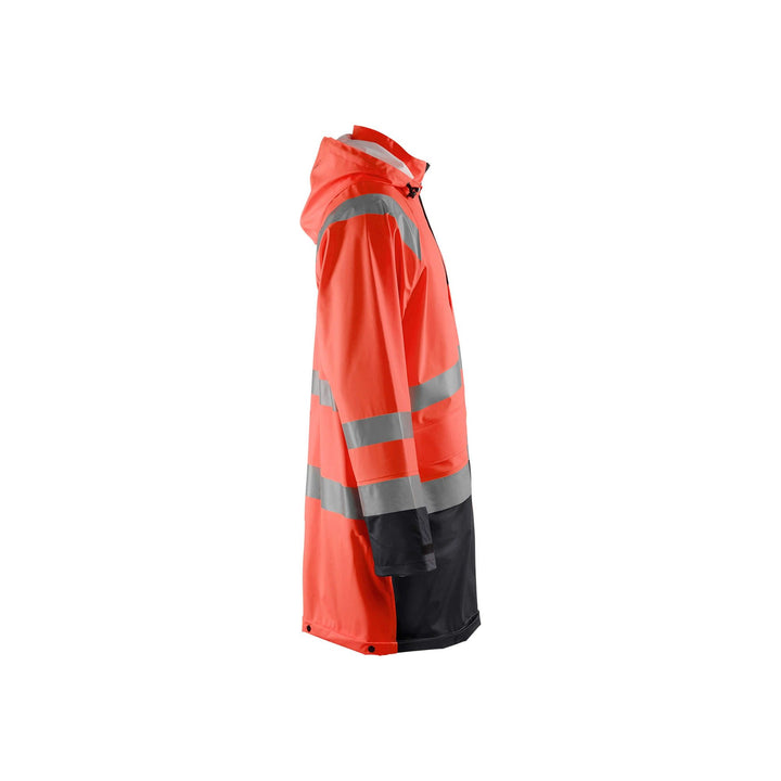 Blaklader 43242000 Hi-Vis Rain Jacket Red/Black Right #colour_red-black