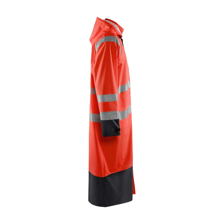 Blaklader 43252000 Hi-Vis Rain Jacket Red/Black Right #colour_red-black