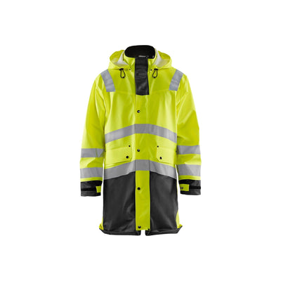 Blaklader 43262005 Hi-Vis Rain Jacket Yellow/Black Main #colour_yellow-black