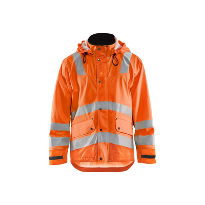 Blaklader 43272005 Hi-Vis Rain Jacket Orange Main #colour_orange