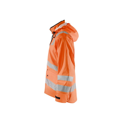 Blaklader 43272005 Hi-Vis Rain Jacket Orange Left #colour_orange