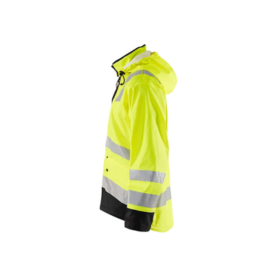Blaklader 43272005 Hi-Vis Rain Jacket Yellow/Black Left #colour_yellow-black