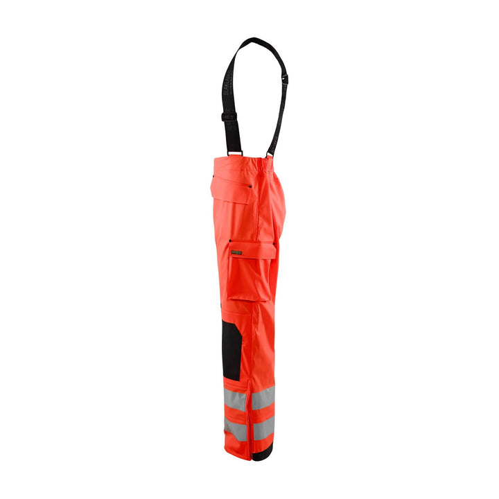 Blaklader 13022003 Hi-Vis Rain Trousers Hi-Vis Red Left #colour_hi-vis-red