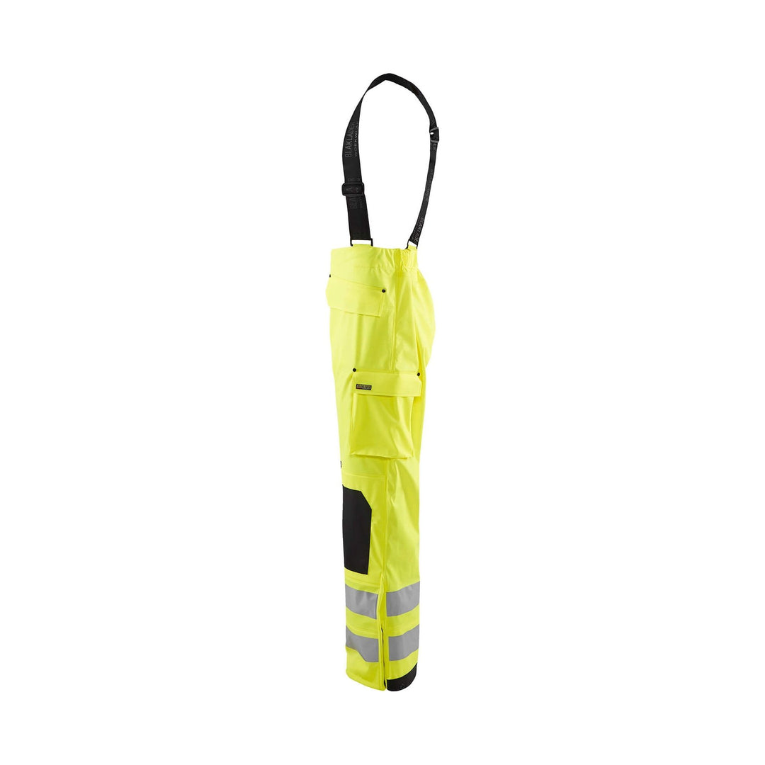 Blaklader 13022003 Hi-Vis Rain Trousers Hi-Vis Yellow Left #colour_yellow