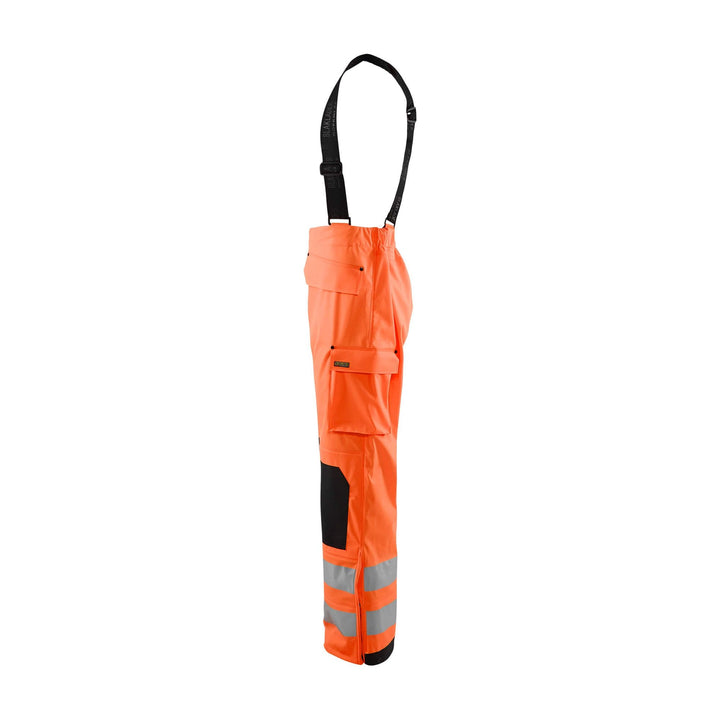 Blaklader 13022003 Hi-Vis Rain Trousers Orange Left #colour_orange