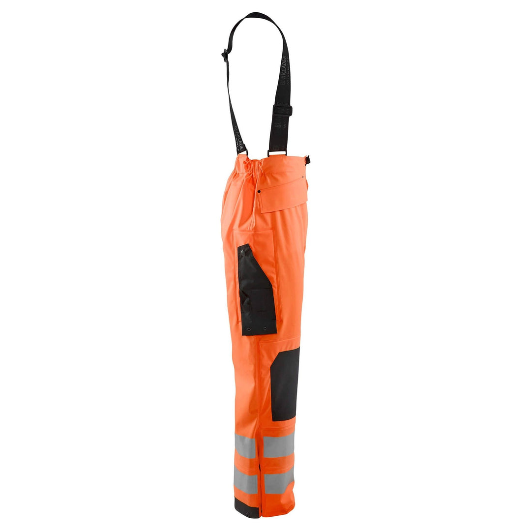 Blaklader 13062005 Hi-Vis Rain Trousers Orange Right #colour_orange