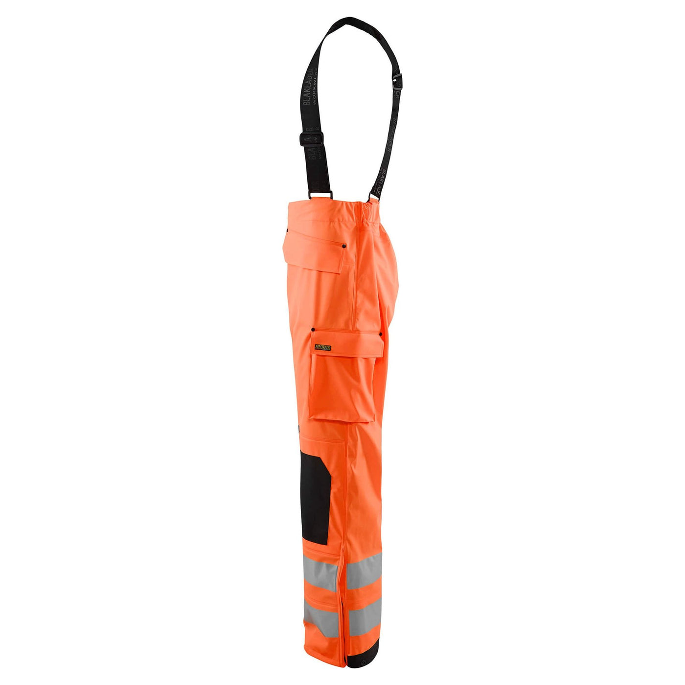 Blaklader 13062005 Hi-Vis Rain Trousers Orange Left #colour_orange