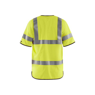 Blaklader 30341729 Hi-Vis Safety Waistcoat Multinorm Hi-Vis Yellow Rear #colour_yellow