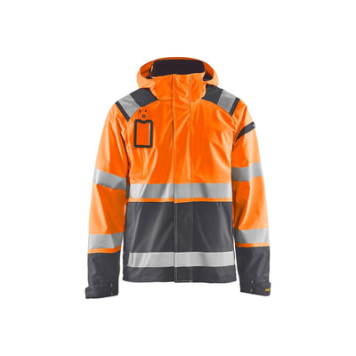 Blaklader 49871987 Hi-Vis Shell Jacket Hi-Vis Orange/Mid Grey Main #colour_hi-vis-orange-mid-grey