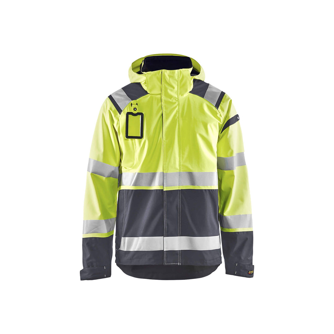 Blaklader 49871987 Hi-Vis Shell Jacket Hi-Vis Yellow/Mid Grey Main #colour_hi-vis-yellow-mid-grey