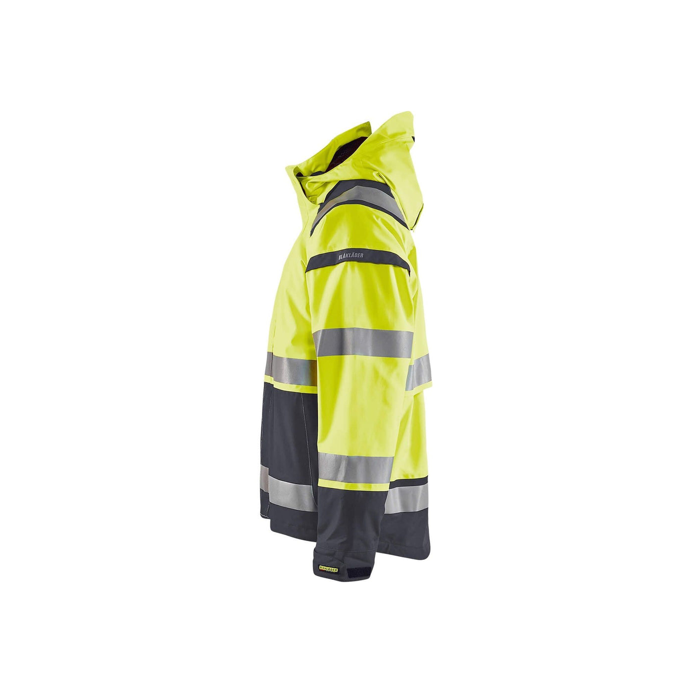 Blaklader 49871987 Hi-Vis Shell Jacket Hi-Vis Yellow/Mid Grey Left #colour_hi-vis-yellow-mid-grey