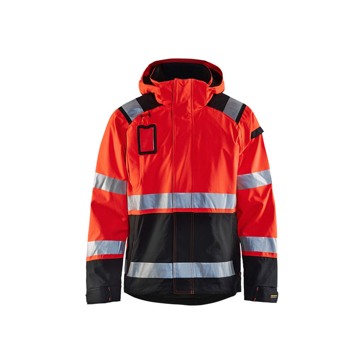 Blaklader 49871987 Hi-Vis Shell Jacket Red/Black Main #colour_red-black