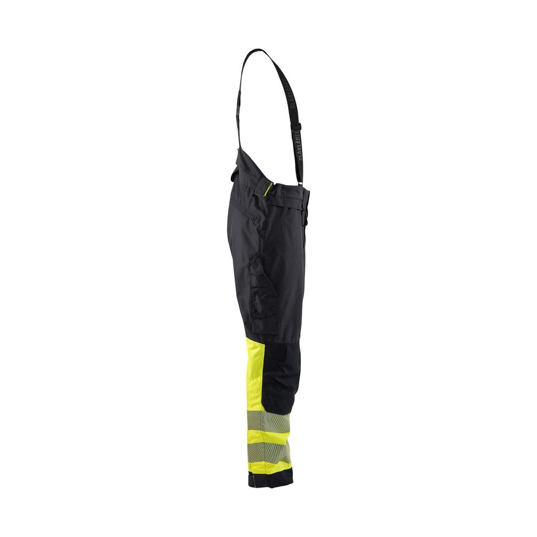 Blaklader 18771977 Hi-Vis Shell Trousers Black/Hi-Vis Yellow Right #colour_black-hi-vis-yellow