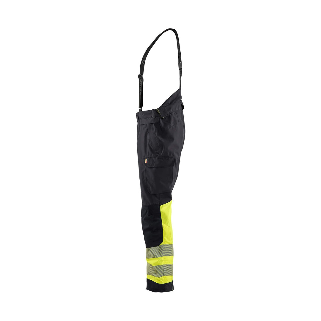 Blaklader 18771977 Hi-Vis Shell Trousers Black/Hi-Vis Yellow Left #colour_black-hi-vis-yellow