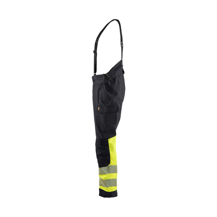 Blaklader 18771977 Hi-Vis Shell Trousers Black/Hi-Vis Yellow Left #colour_black-hi-vis-yellow