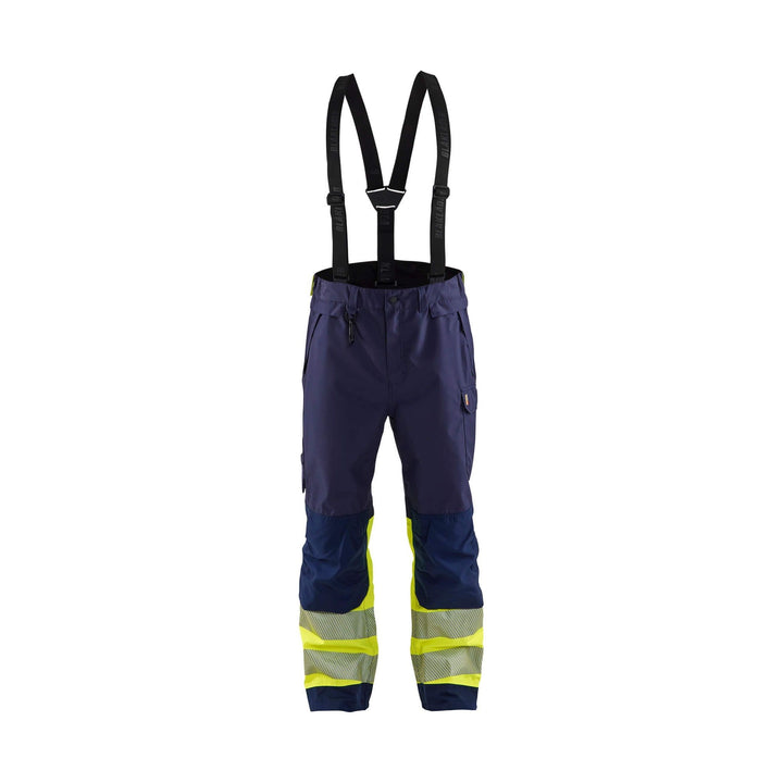 Blaklader 18771977 Hi-Vis Shell Trousers Navy Blue/Hi-Vis Yellow Main #colour_navy-blue-hi-vis-yellow