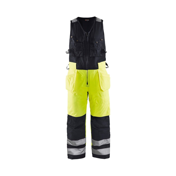 Blaklader 85041977 Hi-Vis Sleeveless Winter Overalls Yellow/Black Main #colour_yellow-black