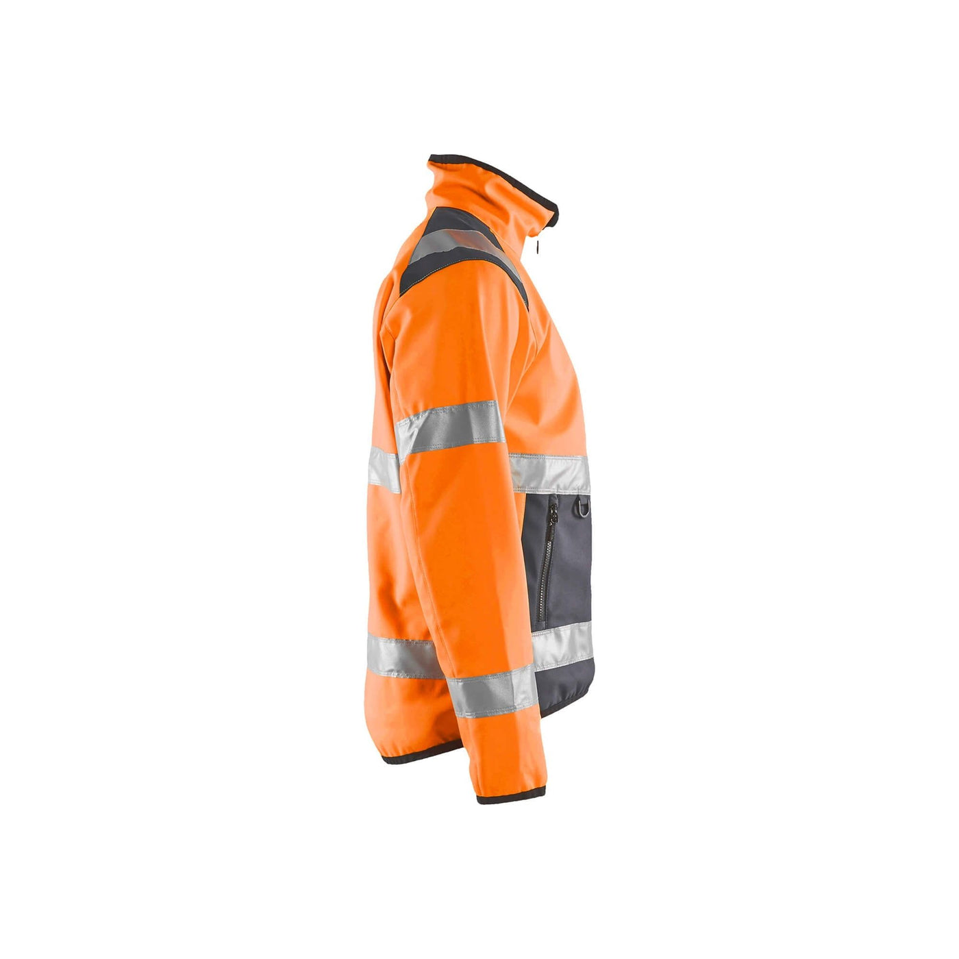 Blaklader 48772516 Hi-Vis Soft-Shell Jacket Hi-Vis Orange/Mid Grey Right #colour_hi-vis-orange-mid-grey