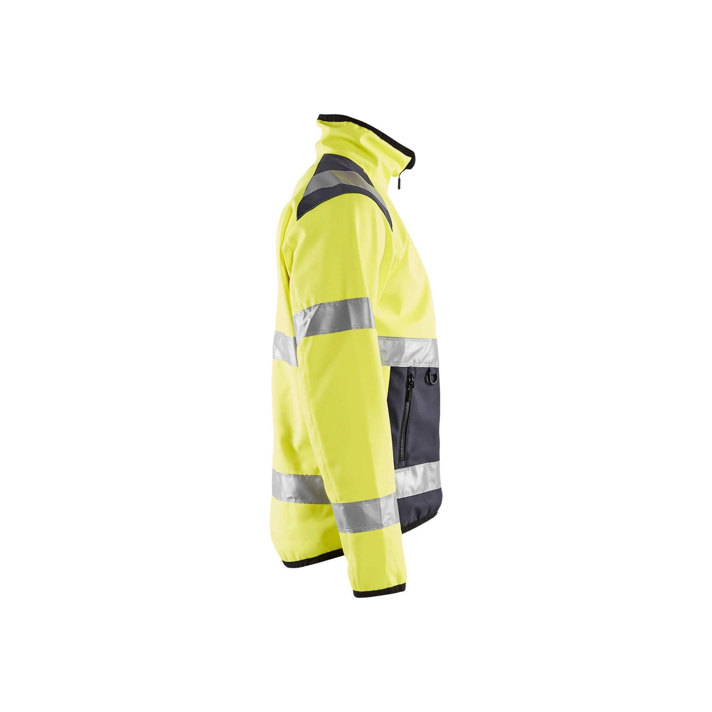 Blaklader 48772516 Hi-Vis Soft-Shell Jacket Hi-Vis Yellow/Mid Grey Right #colour_hi-vis-yellow-mid-grey