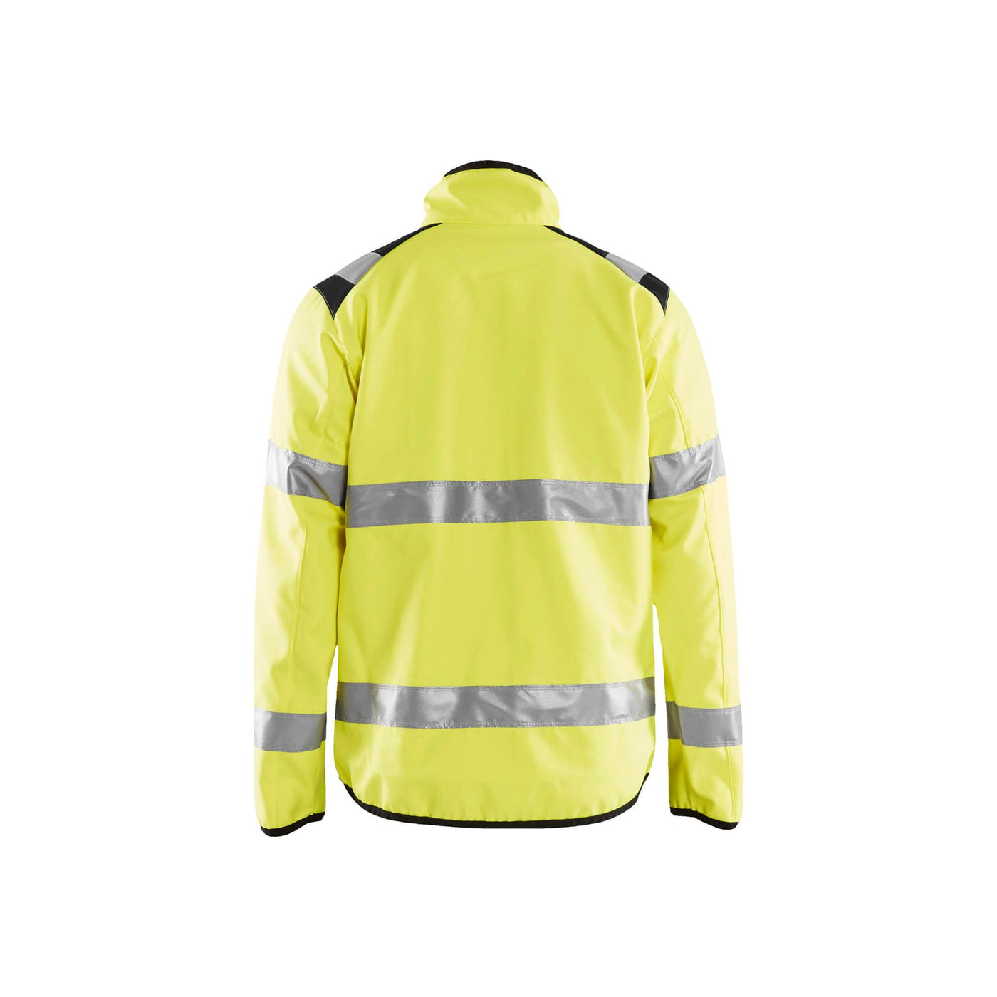 Blaklader 48772516 Hi-Vis Soft-Shell Jacket Yellow/Black Rear #colour_yellow-black