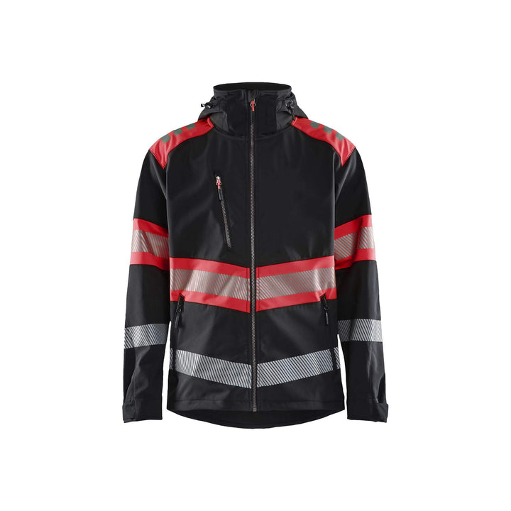 Blaklader 4494 Hi Vis Softshell Jacket (44942513) - Mens #colour_black-red