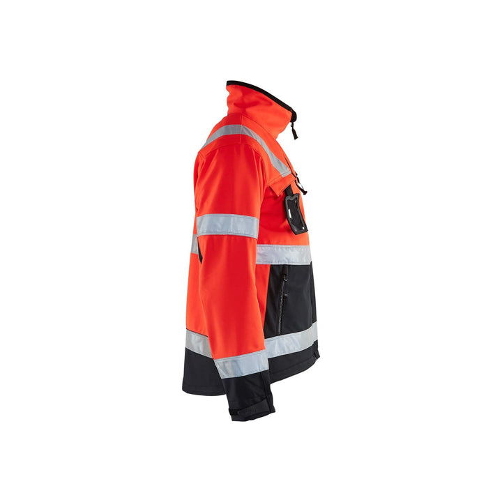 Blaklader 49002517 Hi-Vis Softshell Jacket Red/Black Right #colour_red-black