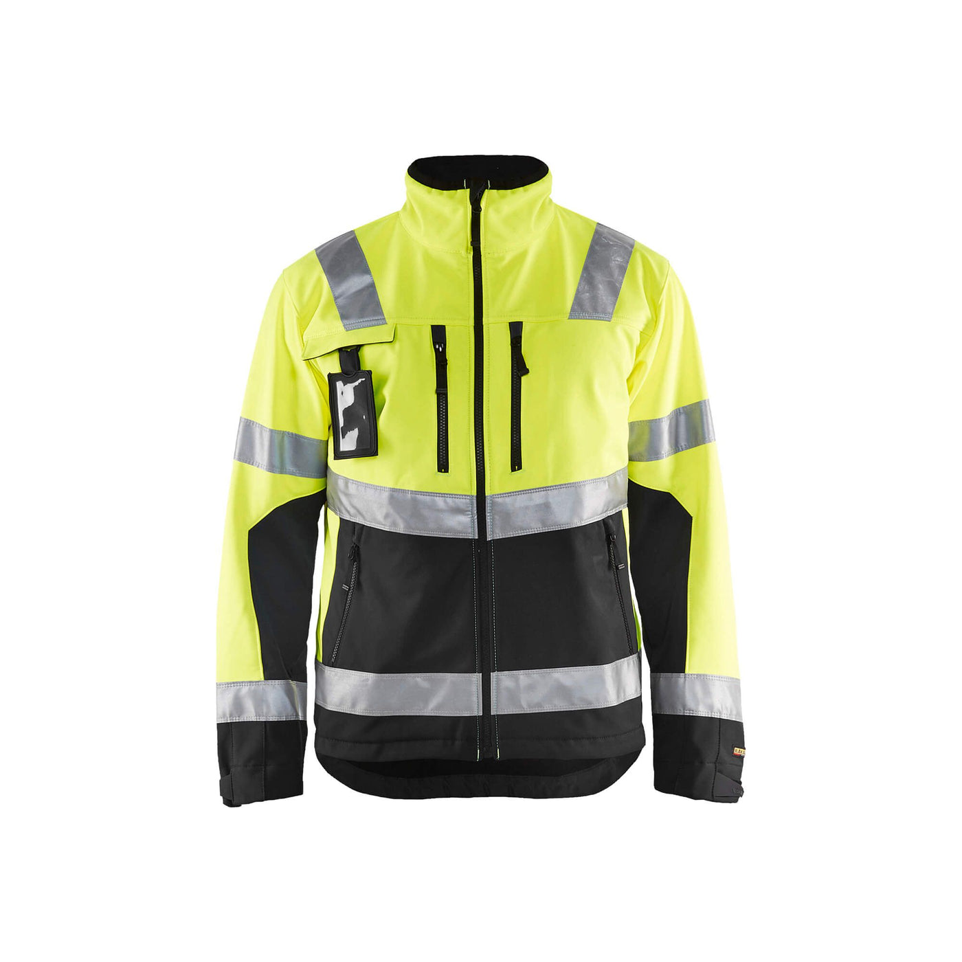 Blaklader 49002517 Hi-Vis Softshell Jacket Yellow/Black Main #colour_yellow-black